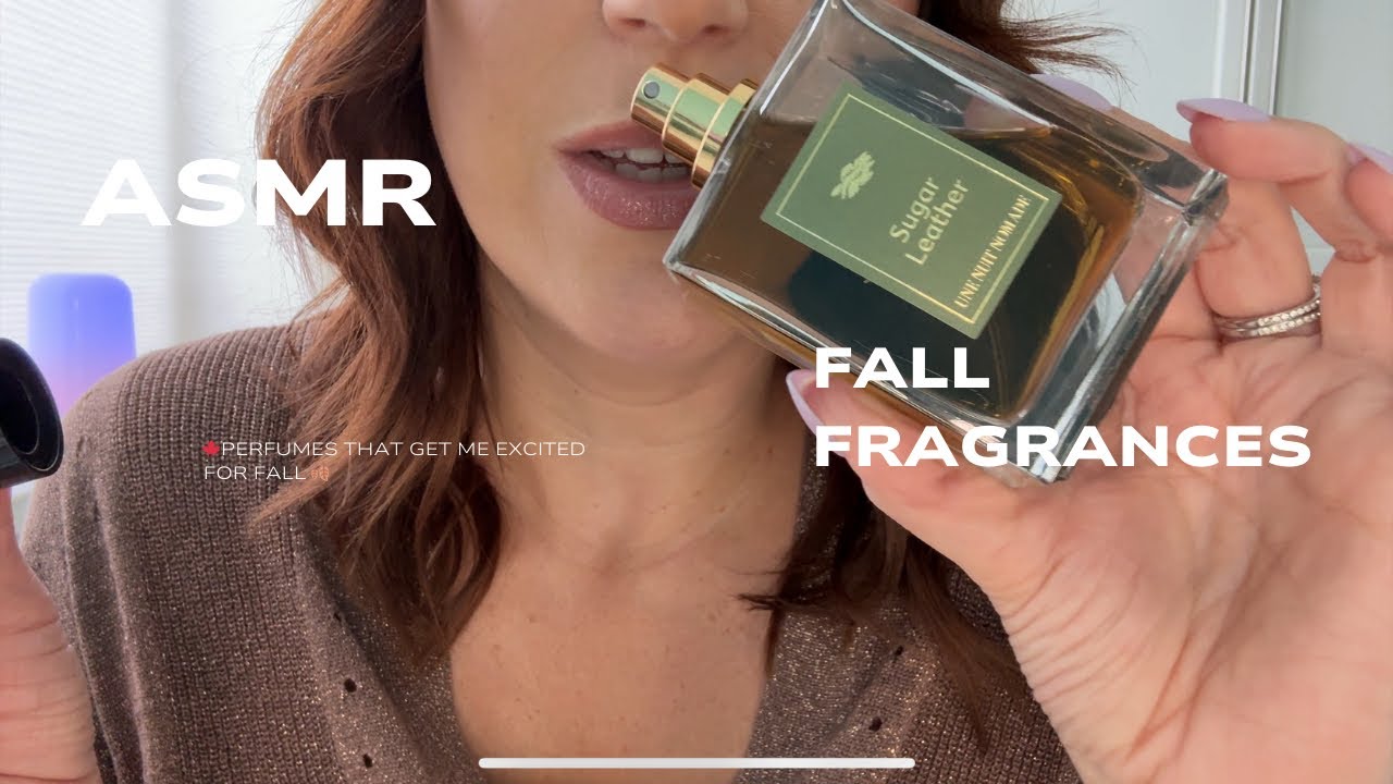ASMR Perfumes that get me excited for fall 🍂🍁🍄 lots of glass tapping