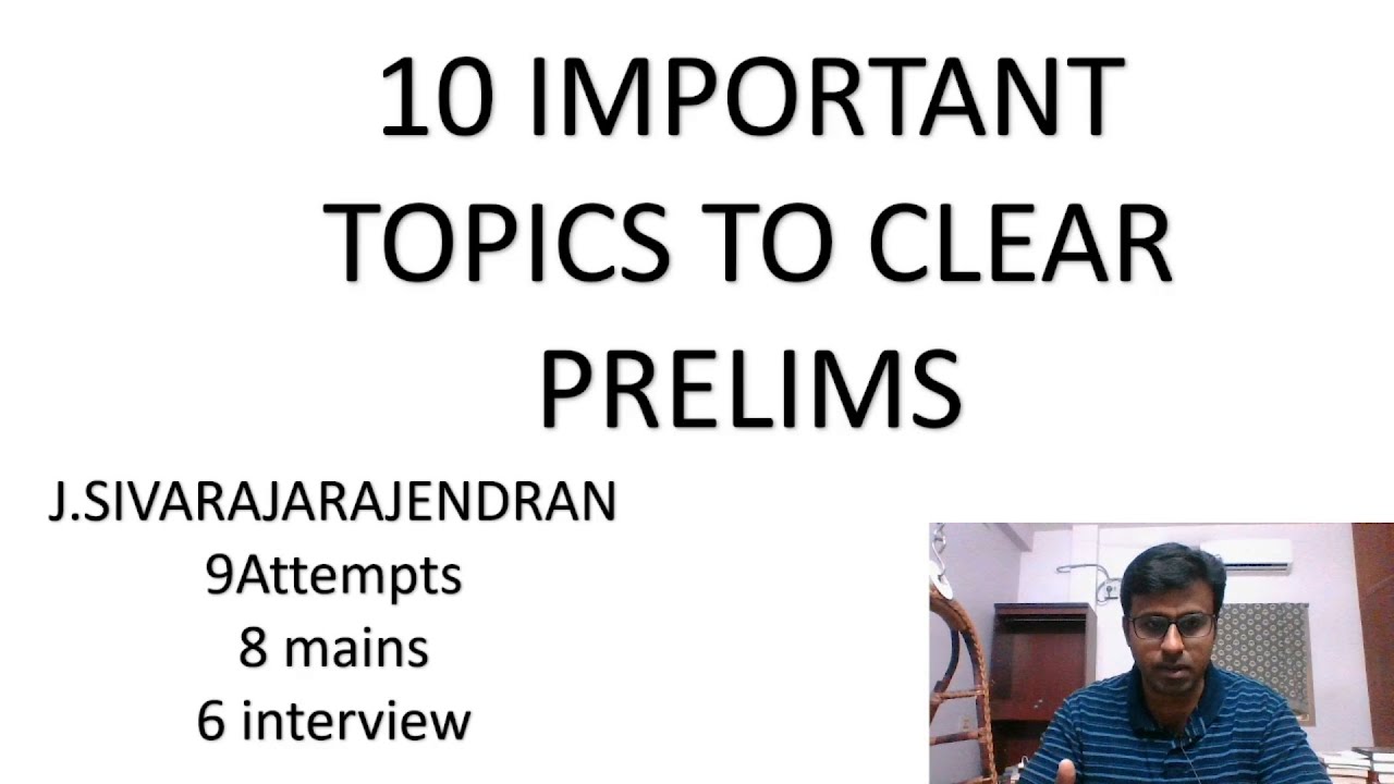 10 MOST IMPORTANT TOPICS FOR UPSC PRELIMS CSE 2021 | PRELIMS CRACKER 2021 Series