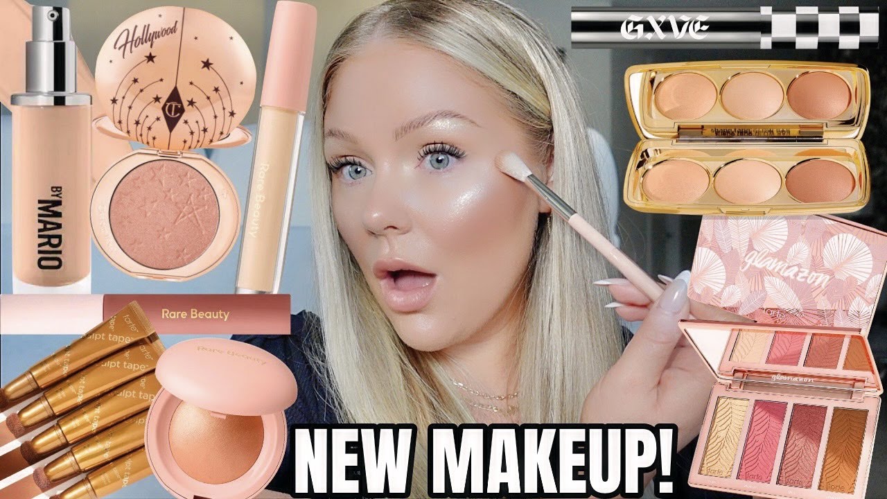 *VIRAL* NEW MAKEUP TESTED 🤩  New Rare Beauty, Charlotte Tilbury, Makeup By Mario Foundation & more!