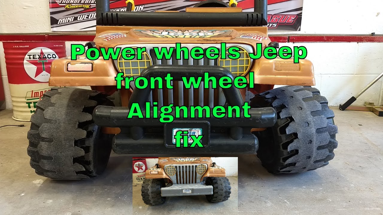 Powerwheels Jeep- DIY fix for front end sag negative camber issues