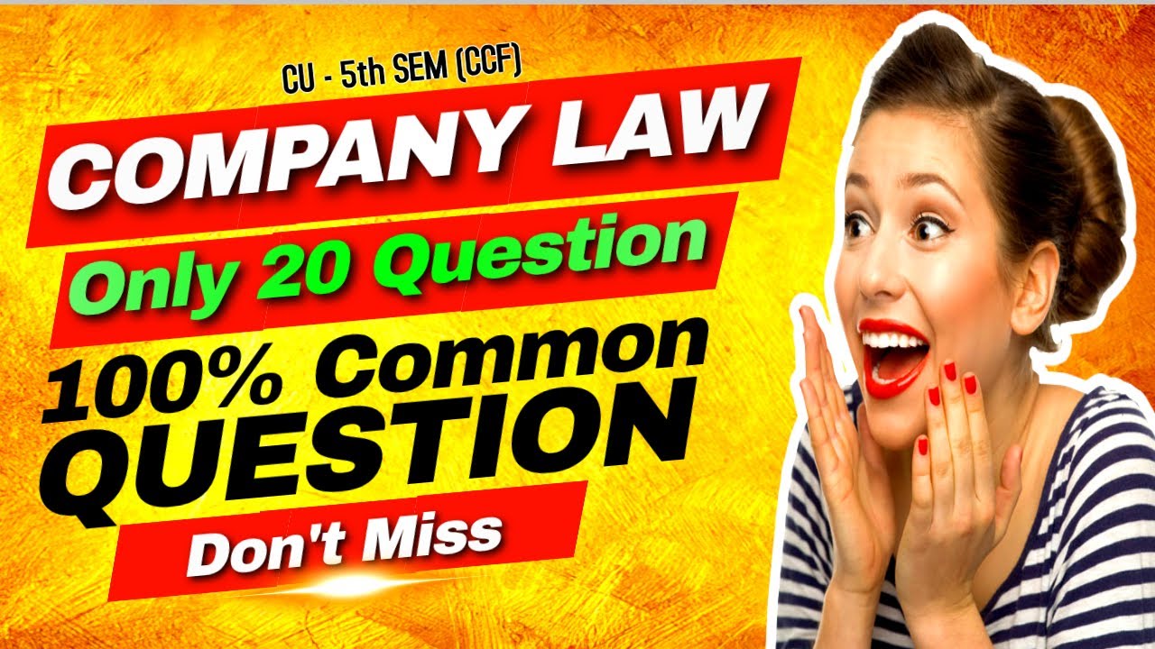 Company Law TOP 20 Question || 100% Common Question - Don't Miss This | 5th Sem (CCF) #gdt_roshansir