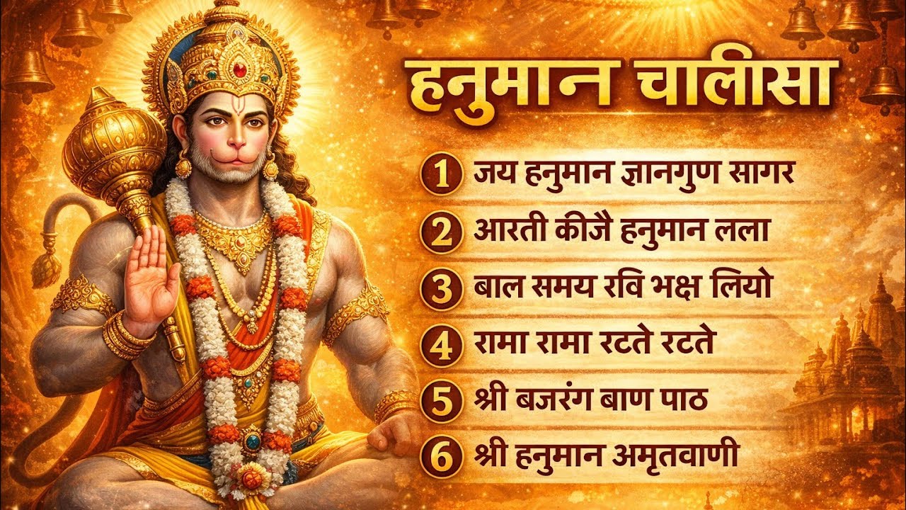 हनुमान चालीसा | Bajrang Baan | हनुमान जी की आरती & भजन | मंगलवार स्पेशल | Sankat Mochan Hanuman