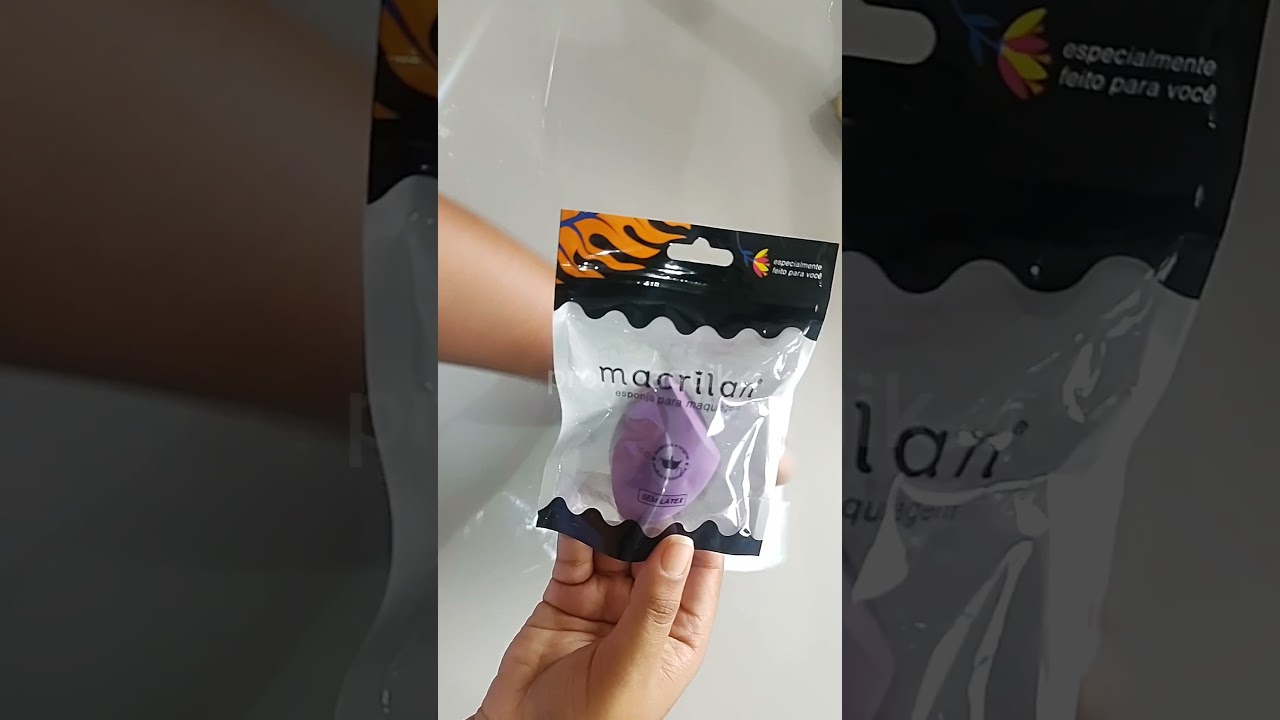 Macrilan Esponja Ep10 Gota Chanfrada Para Maquiagem - Roxa