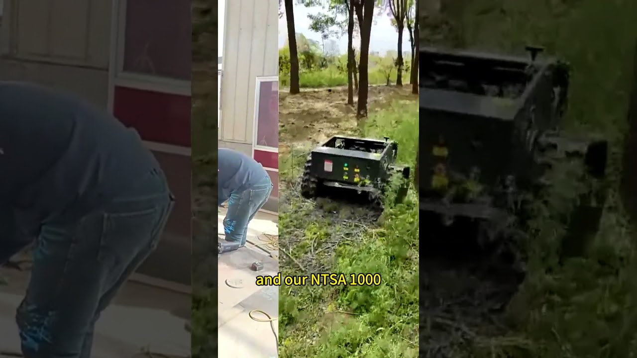 Telecontrol four wheel drive lawn trimmer made in China manufacturer factory