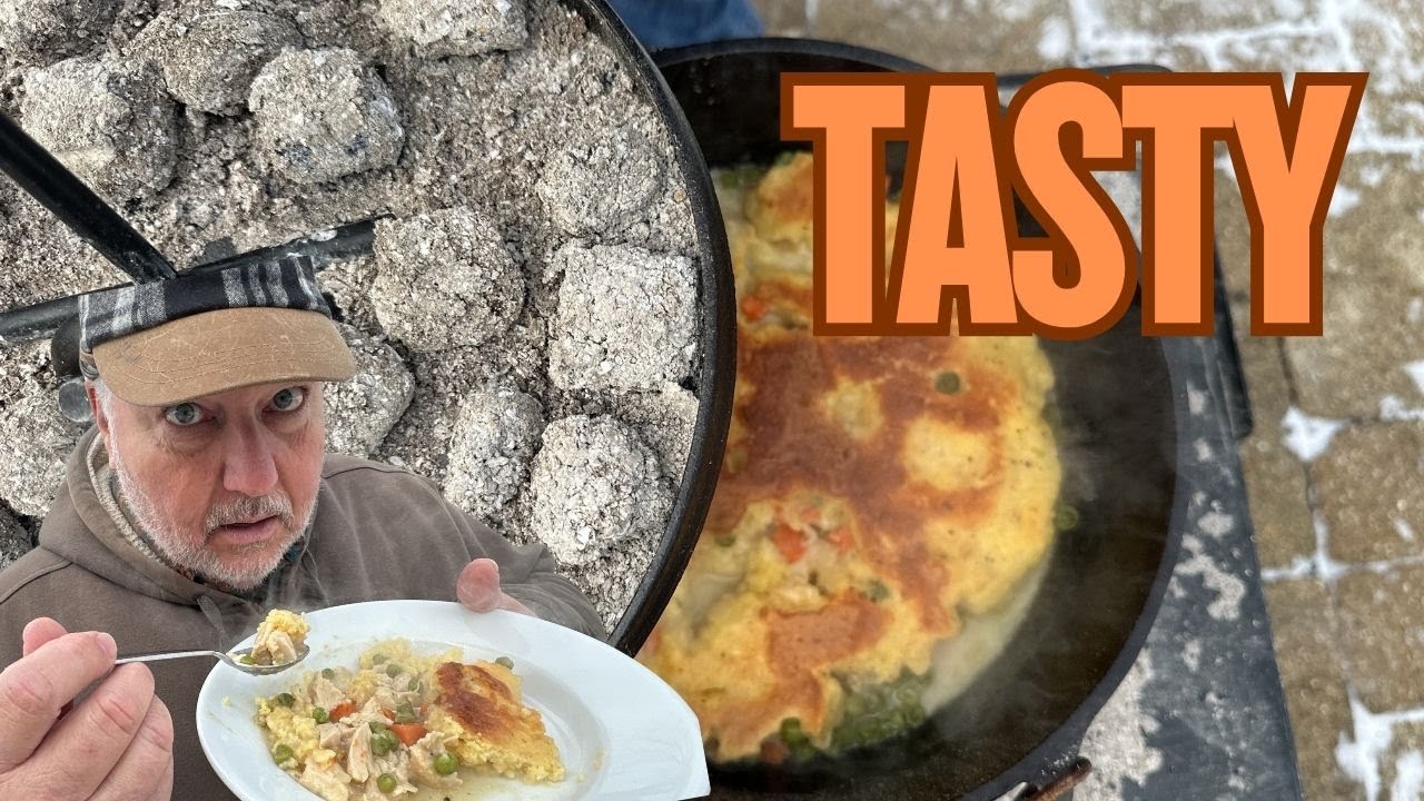 Кемпинговый куриный пирог в голландской духовке