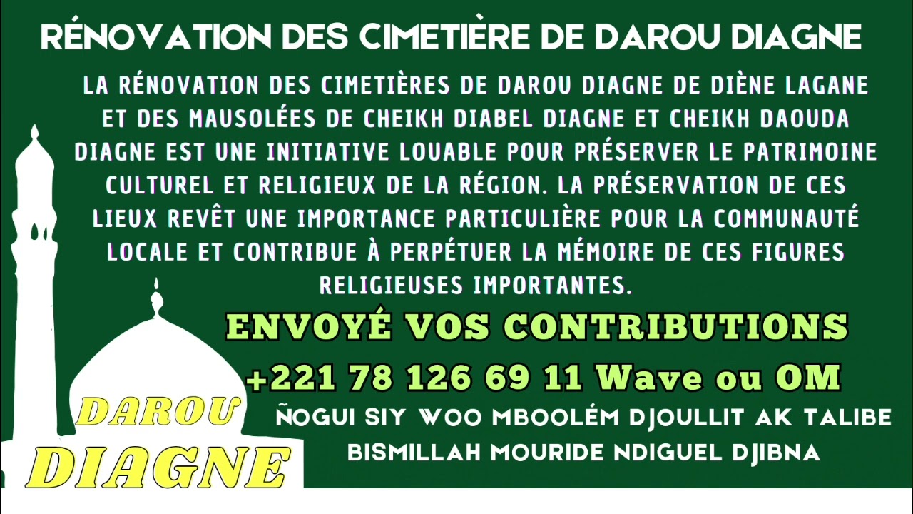 YÉSSAL ALMÉROU DAROU DIAGNE DIÉNNE LAGANE SERIGNE DIABEL DIAGNE AK CHEIKH DIAGNE DISSI WO NIÉPP
