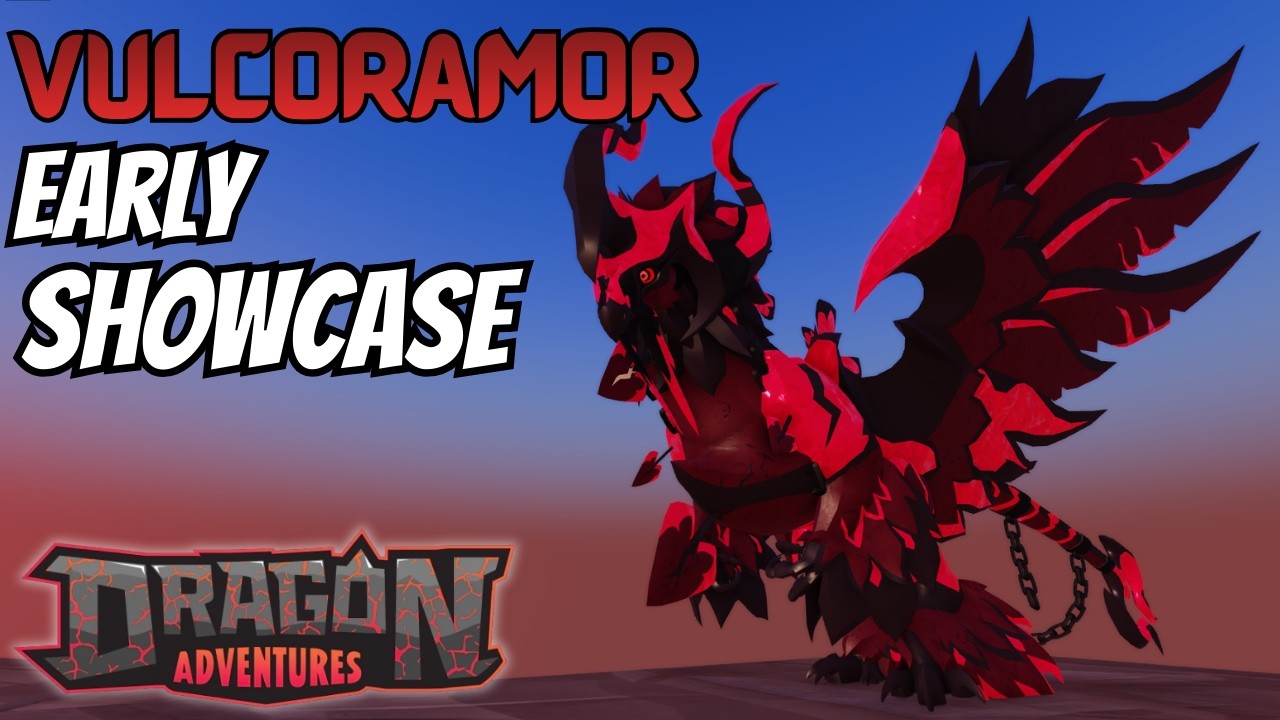 Vulcoramor Early Showcase!🖤 New Valentines Event Dragon [Dragon Adventures Roblox]