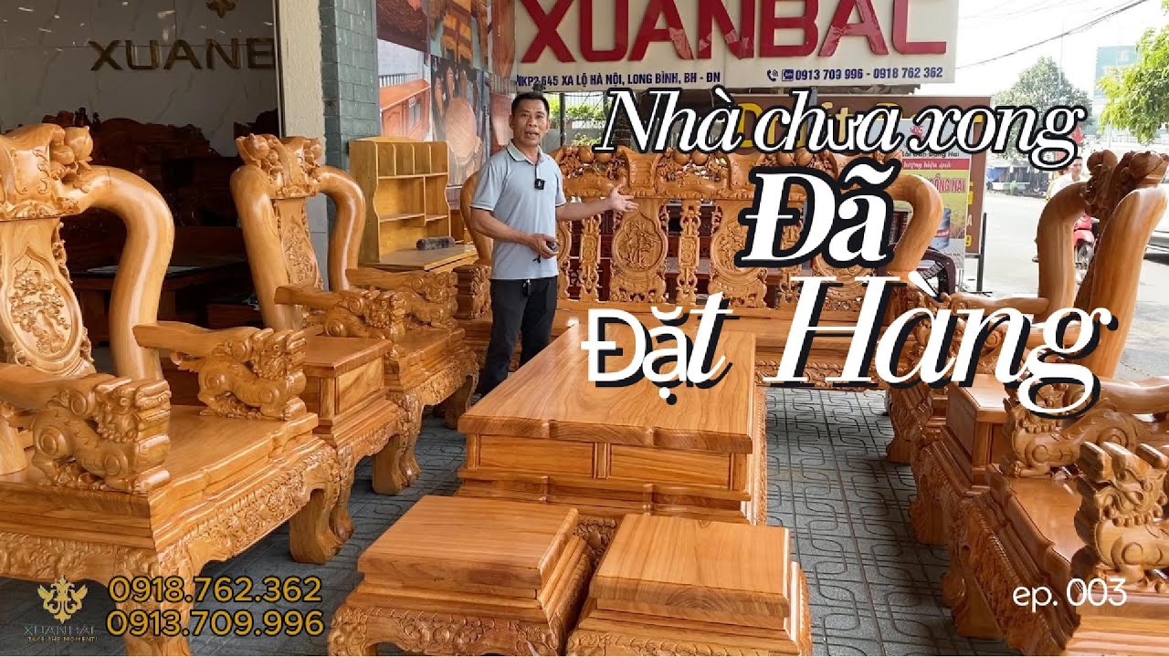 Khách Rất Kỹ Tính Nhà Chưa Xong Đã Lên  Đặt Hàng / Minh Quốc Đào Tay Nghê Cột 14 10 Món Gỗ Gõ Đỏ