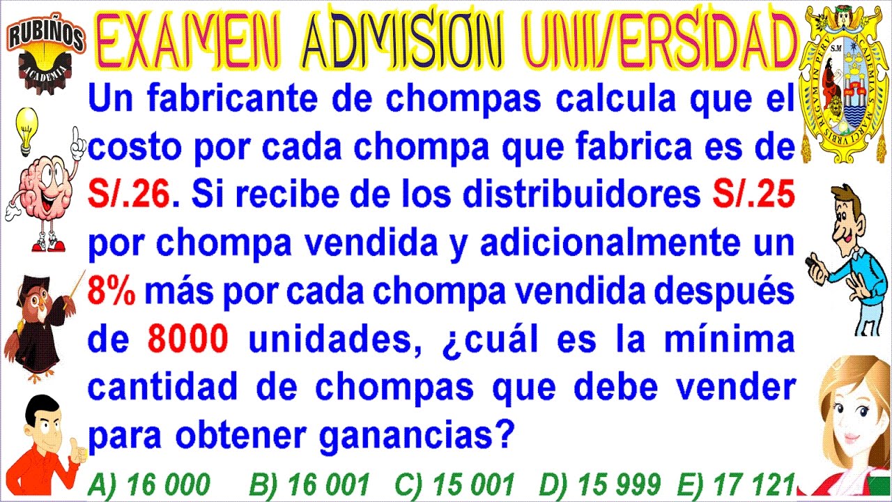 examen san marcos DECO 2020 admisión universidad - habilidad matemática - UNMSM tanto por ciento