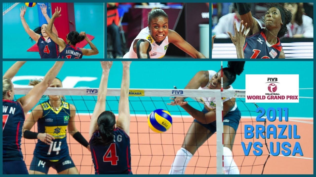 2011 🇧🇷 Brazil vs USA 🇺🇸 🏐 Women Indoor Volleyball 🏐 FIVB World Grand Prix