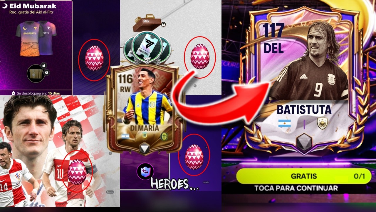🎁¡ENCUENTRA HUEVOS CON REGALOS en FC MOBILE! NUEVO ICONO! DI MARÍA GRÁTIS! 🐣