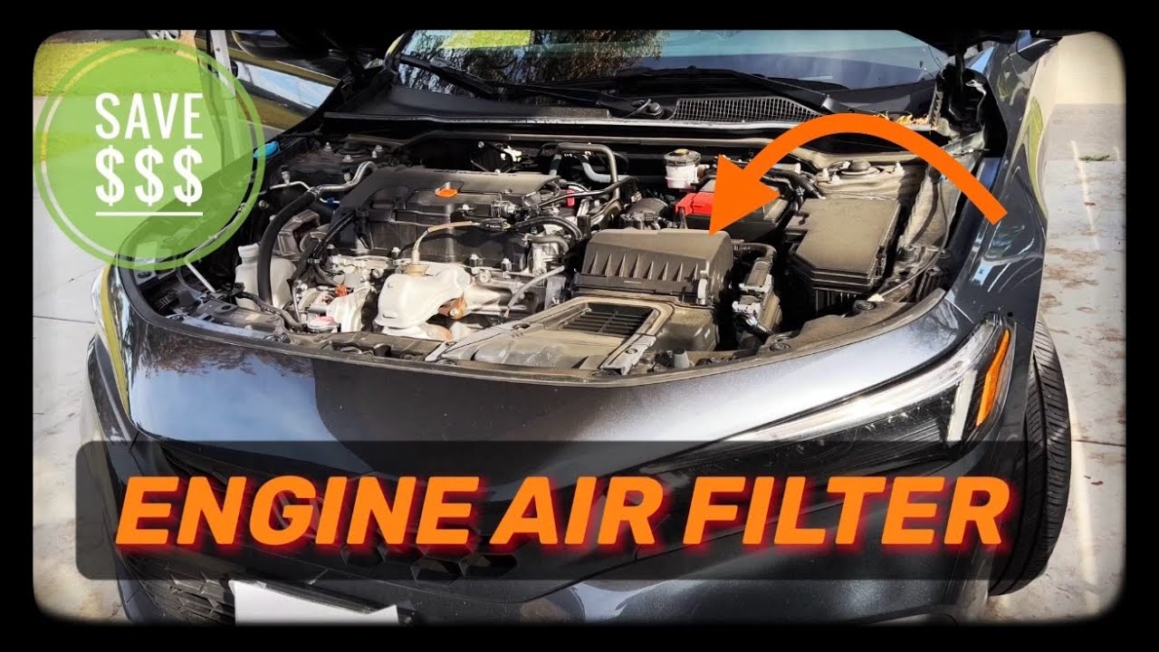 Honda Civic How To Change Engine Air Filter 2022, 2023 2024+