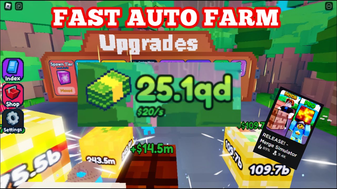 Roblox Release! – Merge Simulator || Fast Auto Farm Money ||