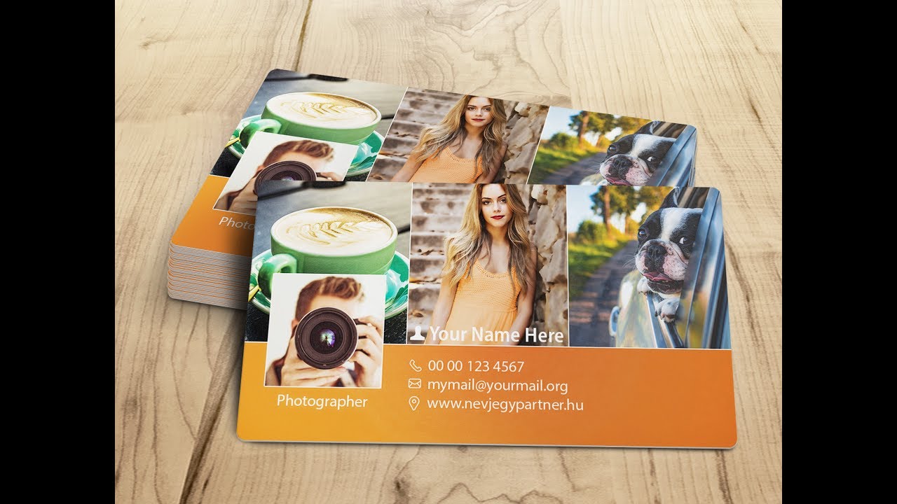 How to make Photographer Business Card in Photoshop (Fotós Névjegykártya tervezés)