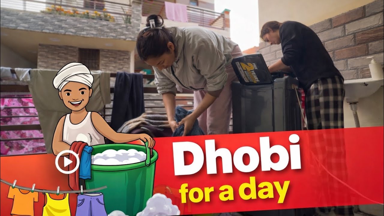 Dhobi for a day 🧼 🧤| puray gaon ka kapda dhoya 🤪