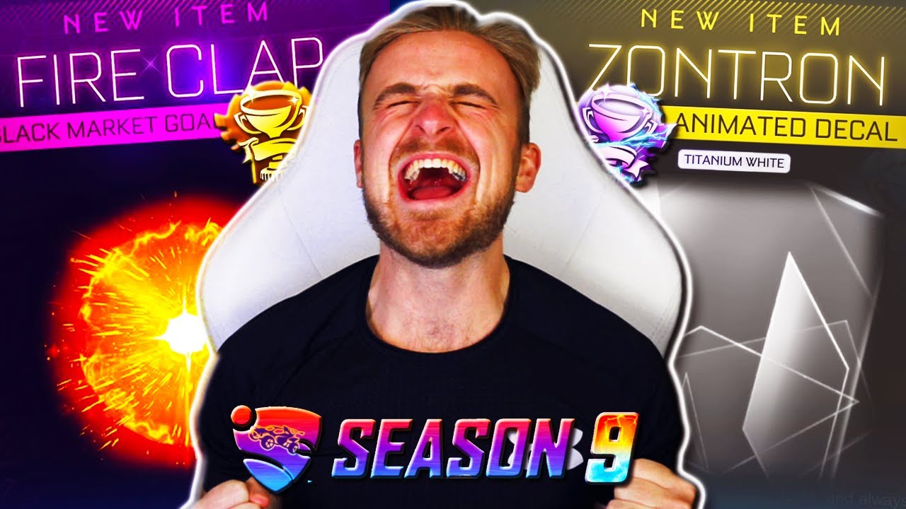 I FINALLY GOT A TITANIUM WHITE BLACK MARKET! - ROCKET LEAGUE SEASON 9 TOURNAMENT REWARDS SHOWCASE!