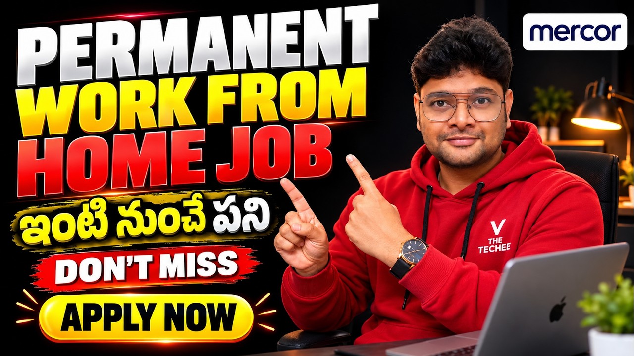 🔥Latest Work from Home from Mercor | Verified Remote jobs  | Latest Jobs in Telugu | V the Techee