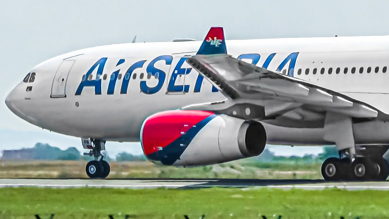 [4K] 28 STUNNING CLOSE UP Takeoffs and Landings | Belgrade Airport Plane Spotting