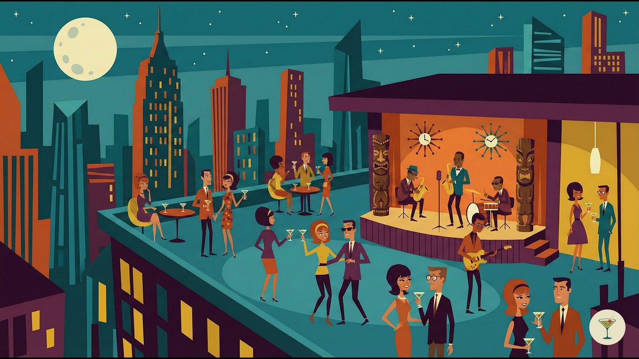 🍸 Skyline Soirée — 1960s Rooftop Jazz & Mid-Century Lounge // Vintage Background Music