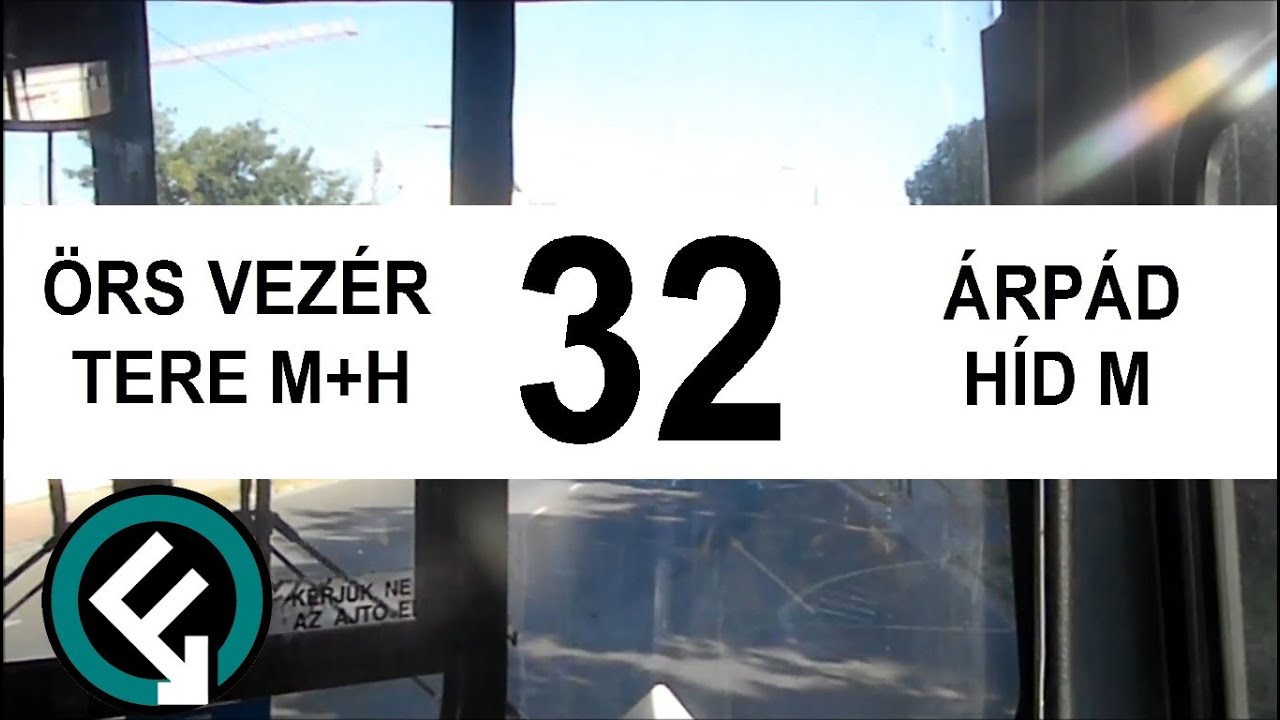 BKV, VT 32-es busz útvonala (Árpád-híd M - Örs vezér tere M+H)