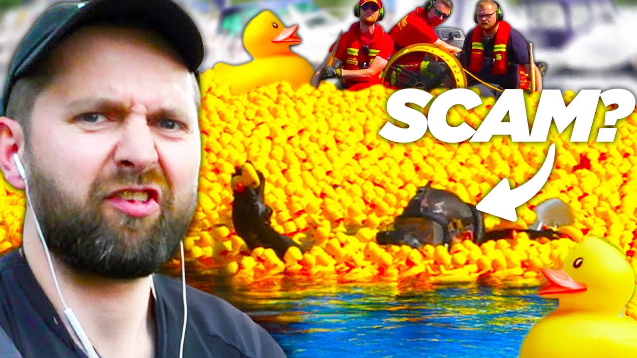 TAUCHER mit HAIFLOSSE manipuliert ENTENRENNEN?! 🧐 Schiersteiner Hafenfest