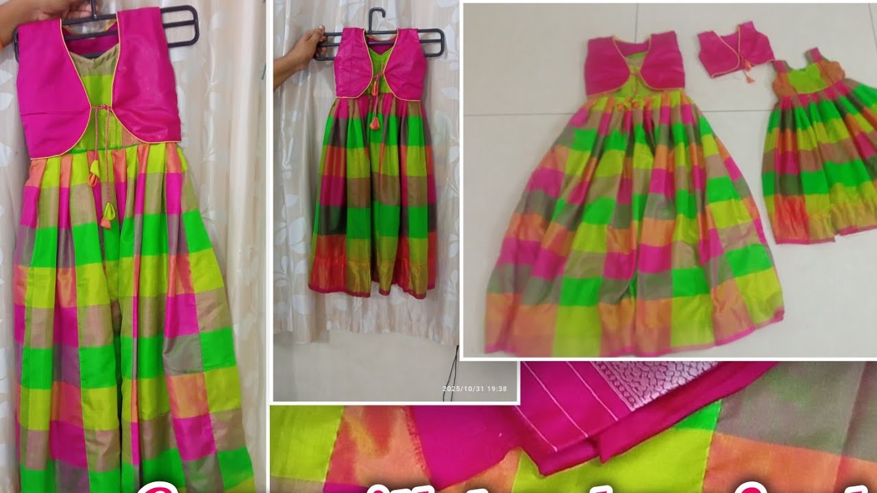 #Beautifullongfrocks  #cuttingandstitching #traditionalwear   #twindaughters 