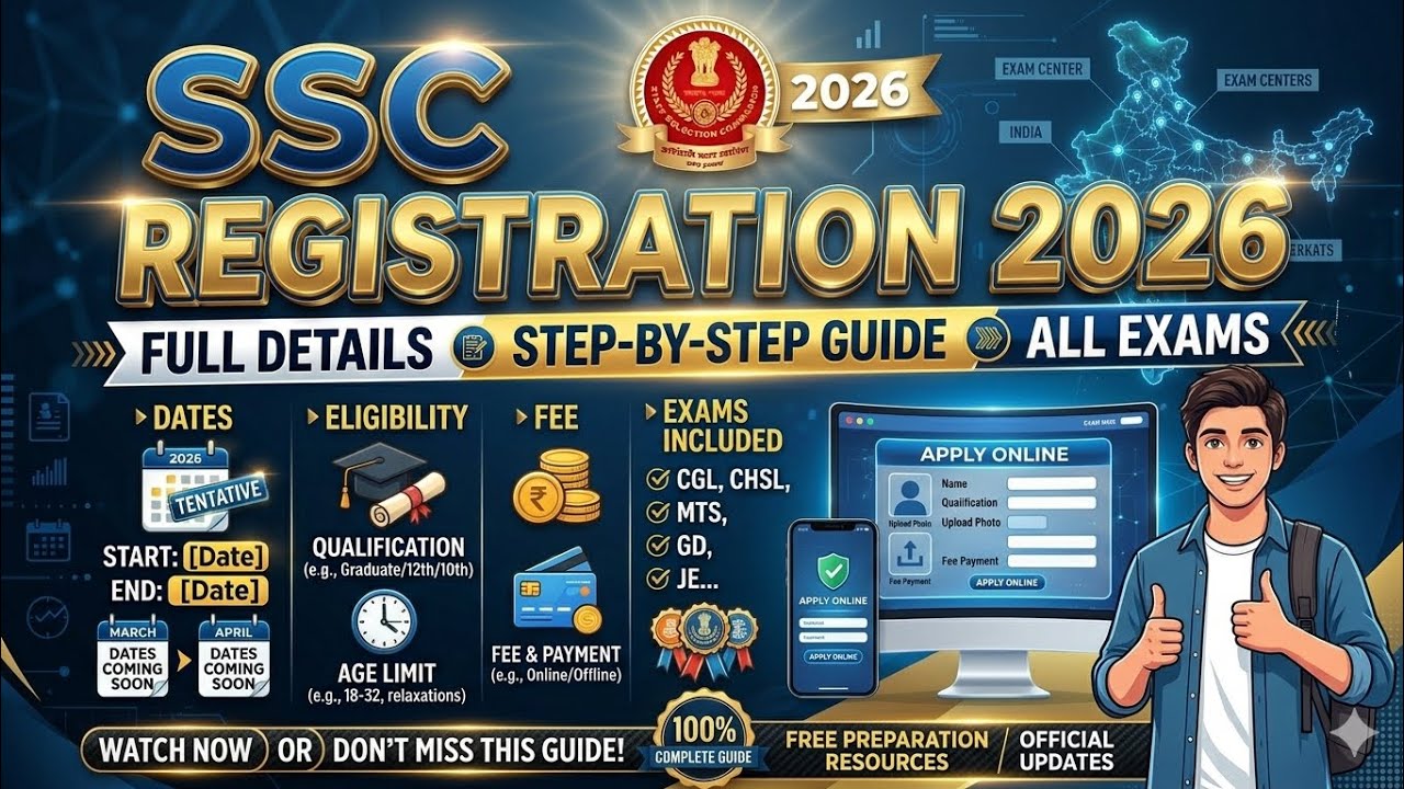 🔥 SSC Registration 2026: Complete Step-by-Step Guide! 🔥​ Don't make minor mistakes