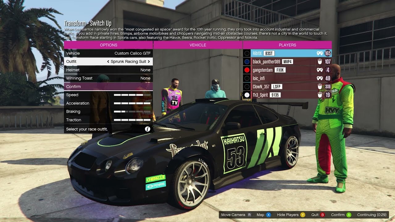 ClowN_357 [LSFP crew] using mods to exploit race in GTA Transform (2022-11-13)