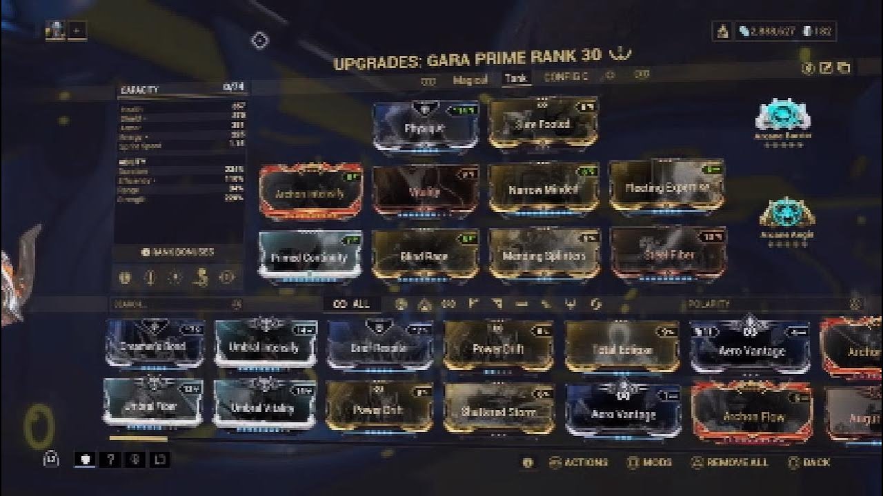 WARFRAME GARA PRIME TANK BUILD