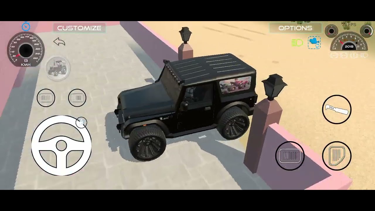 Modified thar gameplay in indian vehicle simulator 3d