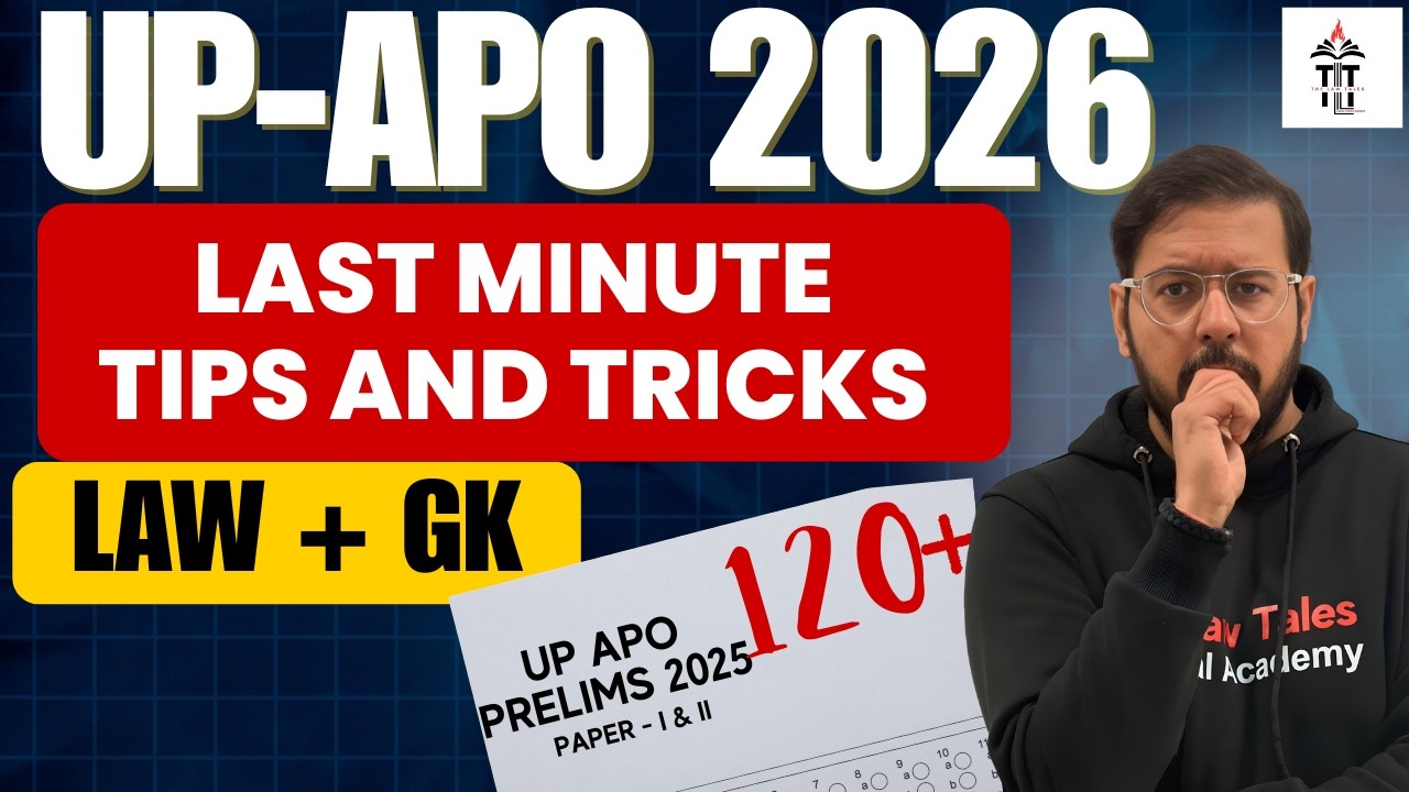 UP APO Exam: Last Minute Tips & Tricks LIVE By Shubham Sir!