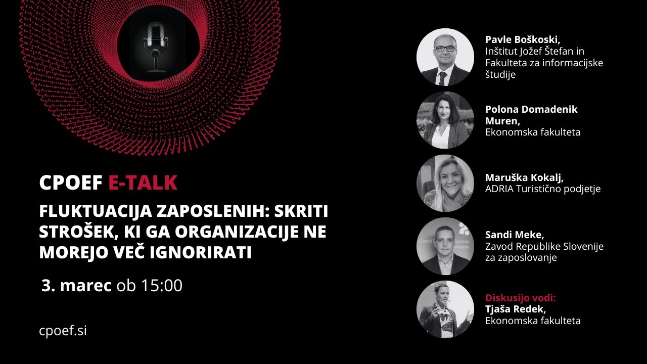 CPOEF E-TALK: Fluktuacija zaposlenih: skriti strošek, ki ga organizacije ne morejo več ignorirati