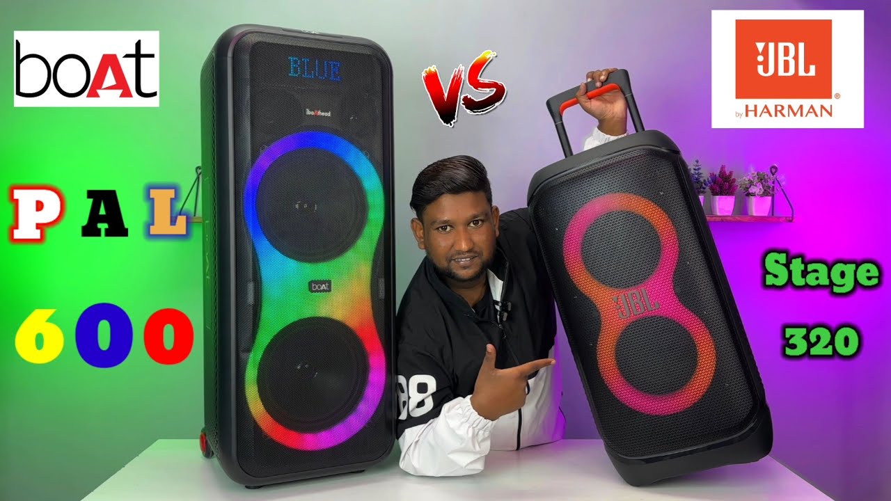 Boat PartyPal 600 vs Jbl Partybox Stage 320 | Detail Comparison Side By Side | Best Party Speaker 