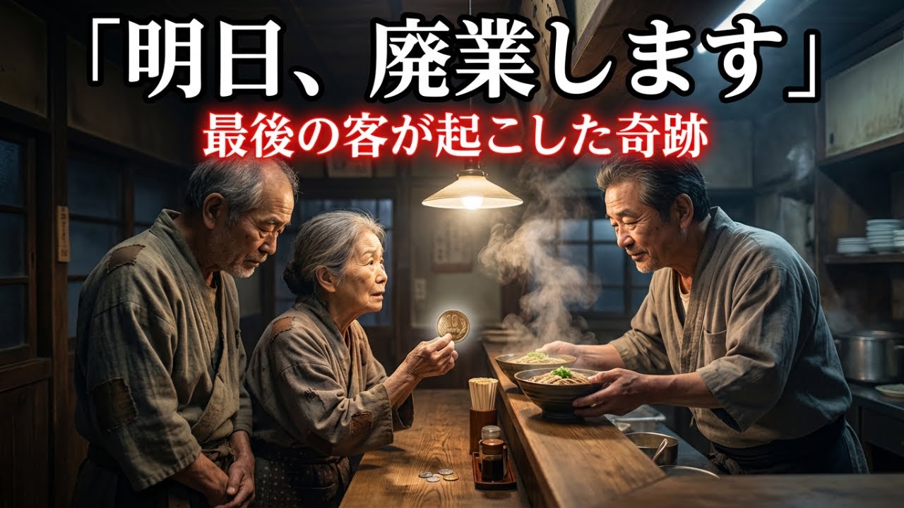 廃業前夜、15円しかない老夫婦にそばを出したら、人生が激変した。
