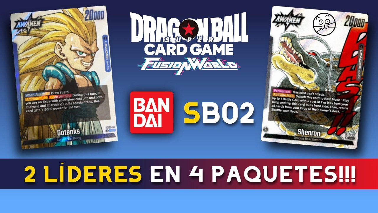 ¡INCREÍBLE! 2 CARTAS AWAKEN EN 4 PACKS: SHENRON Y GOTENKS 🐉🔥 #DragonBall #FusionWorld #SB02