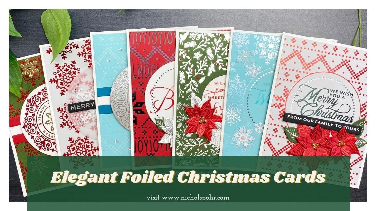 Elegant Foiled Christmas Cards (Spellbinders)