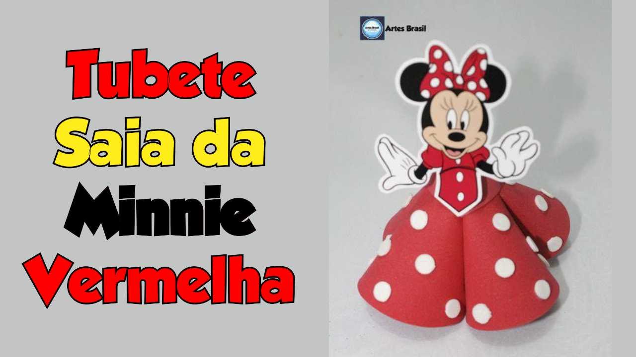 Como fazer tubete com saia da minnie