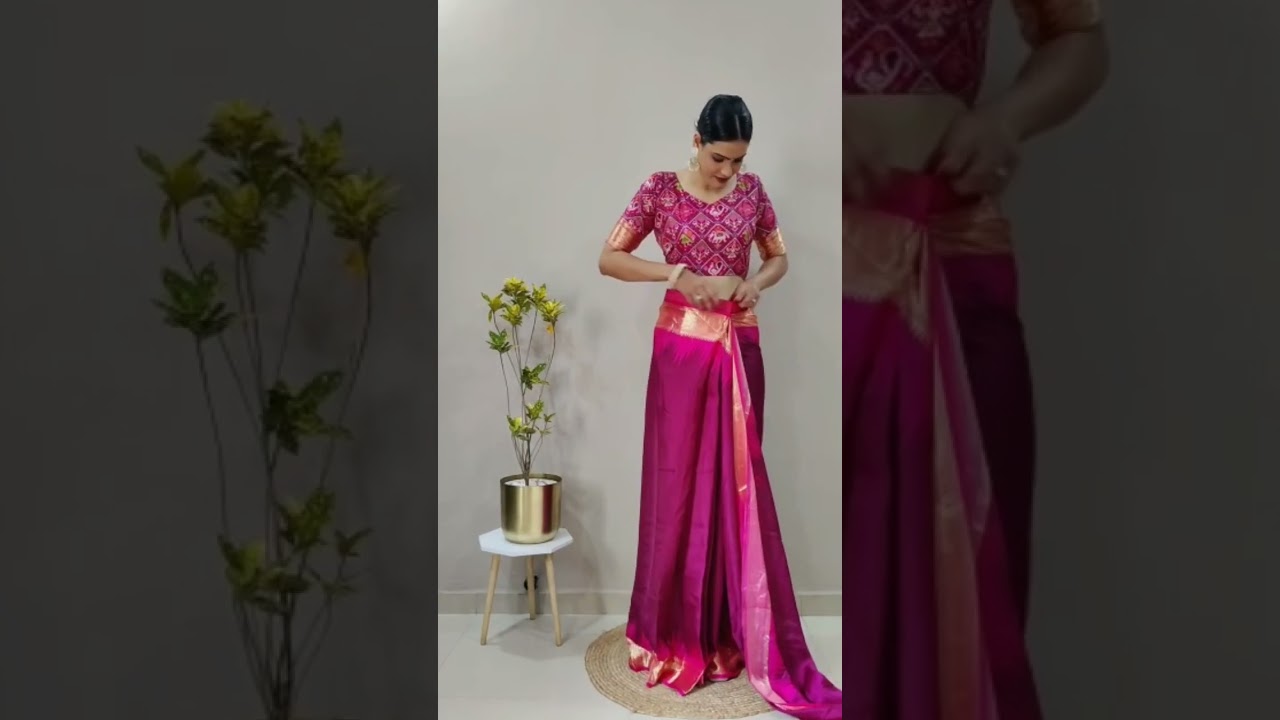 ready to wear saree 1 minute saree #meeshosaree #meesho #1minsaree #readytowear #meeshohaul