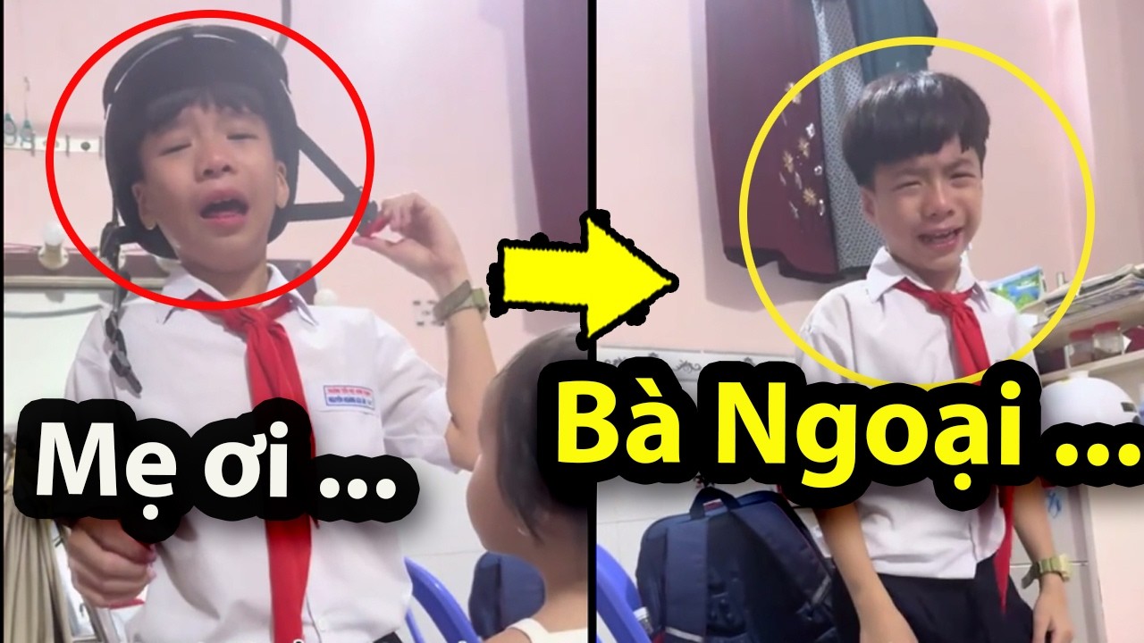 Hài hước, bà ngoại nổ lốp xe, cháu về nhà khóc bù lu bù loa | Thomas Edi Long