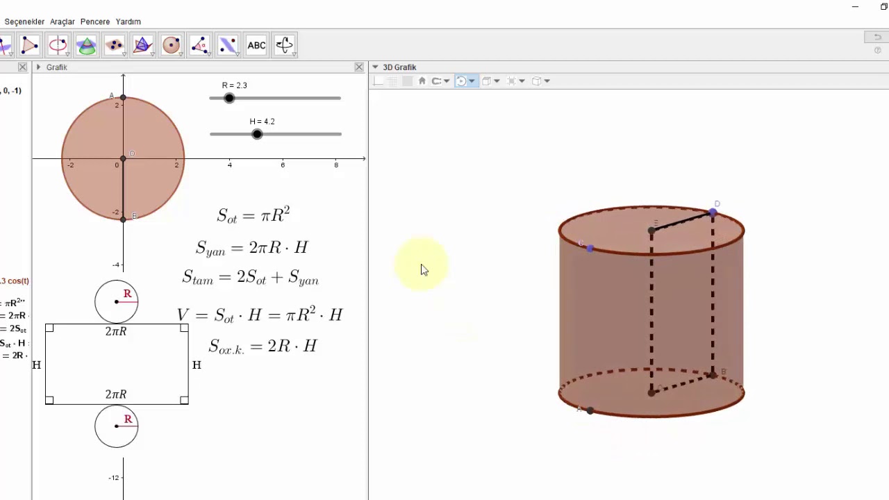 Fırlanma cisimləri – 1 SİLİNDR