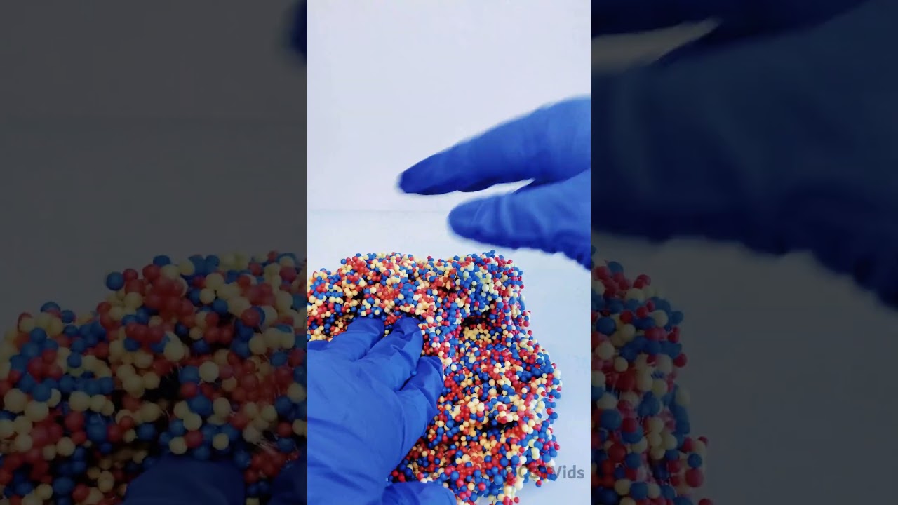 SQUISH SMUSH Colorful Foam Slime in reverse VERY Satisfying Relaxing #shorts #asmr #satisfying #fun