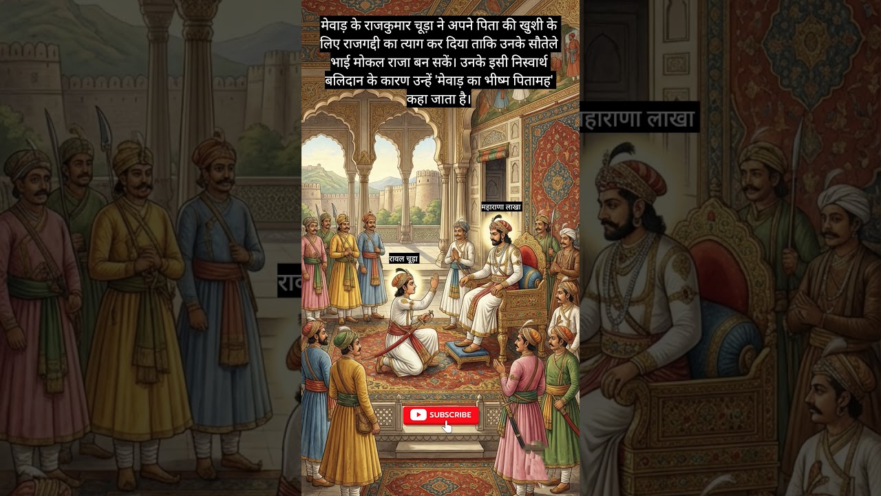मेवाड़ का भीष्म: कुंवर चूड़ा की सबसे बड़ी प्रतिज्ञा! 🚩 #Shorts#KunwarChunda #MewarHistory #Chittord