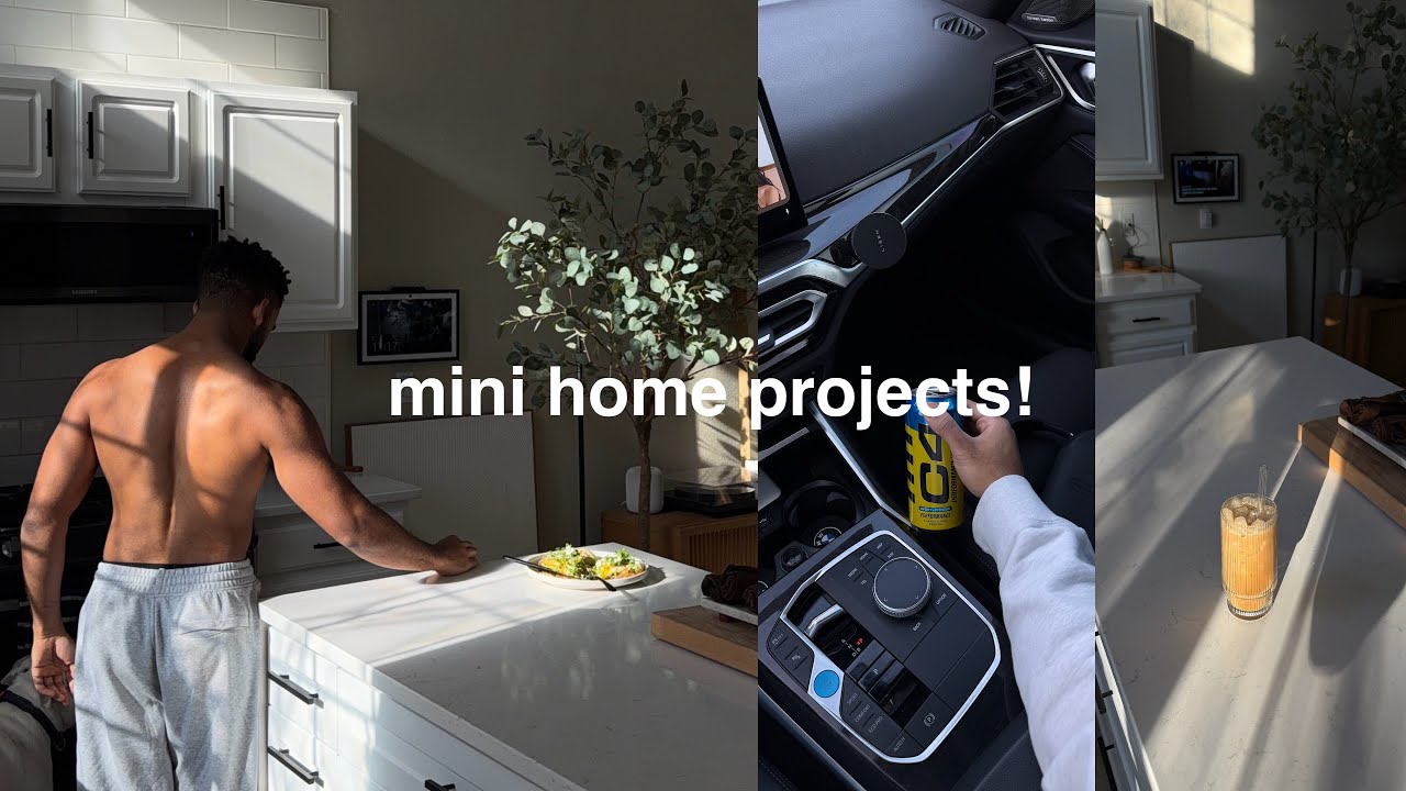 mini home projects // tinting my barn door + new office lights!