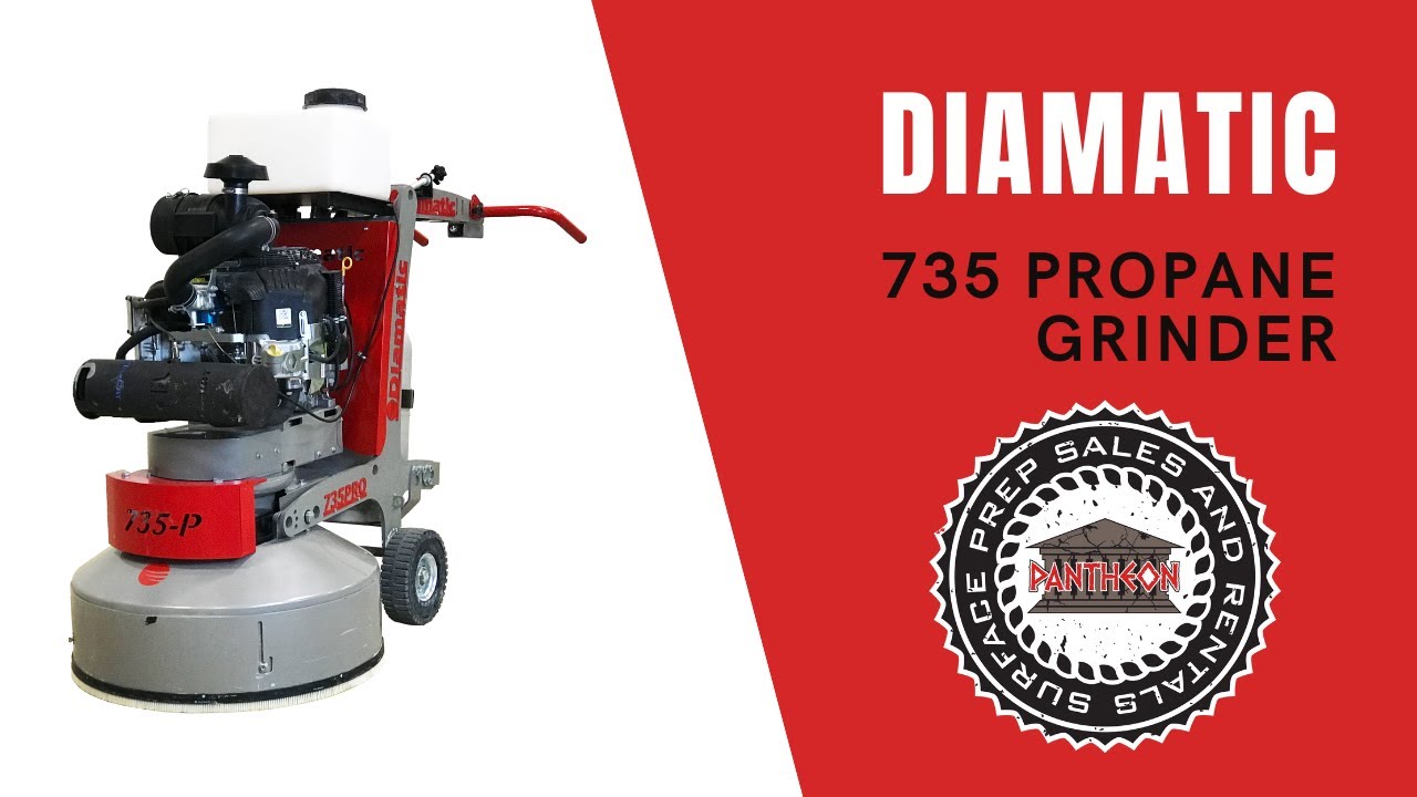 Diamatic 735 Propane Grinder:  Concrete Polisher and Floor Grinder: Pantheon Surface Prep Training