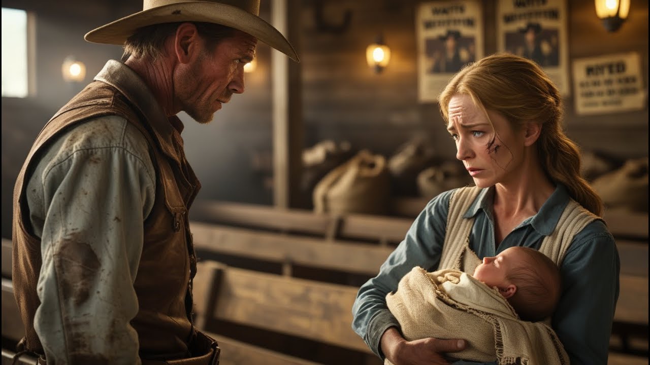 A Cowboy Bought Beaten Widow and Her Baby at Auction, And What Happened Next Left Town in Tears