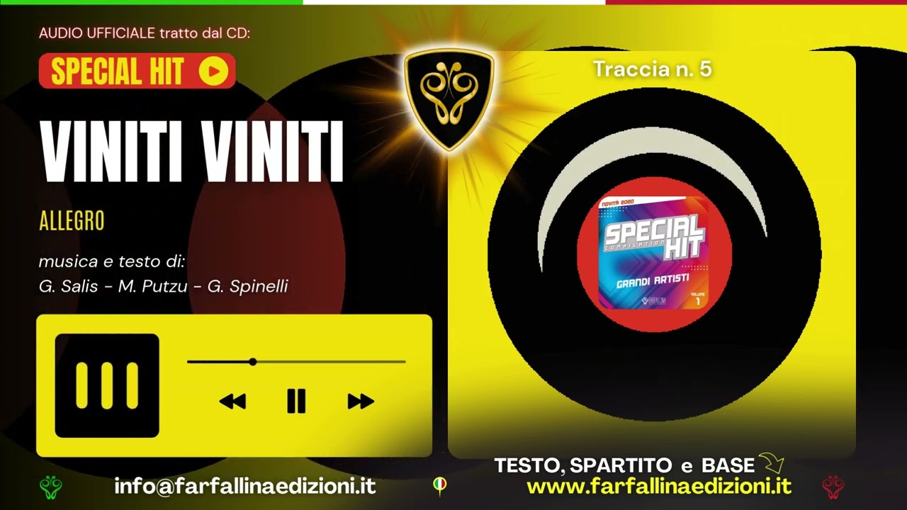 VINITI VINITI 🏝️ (Sardinian Folk Fiesta) Compilation “Grandi Artisti ⭐ Special Hit Vol. 1”