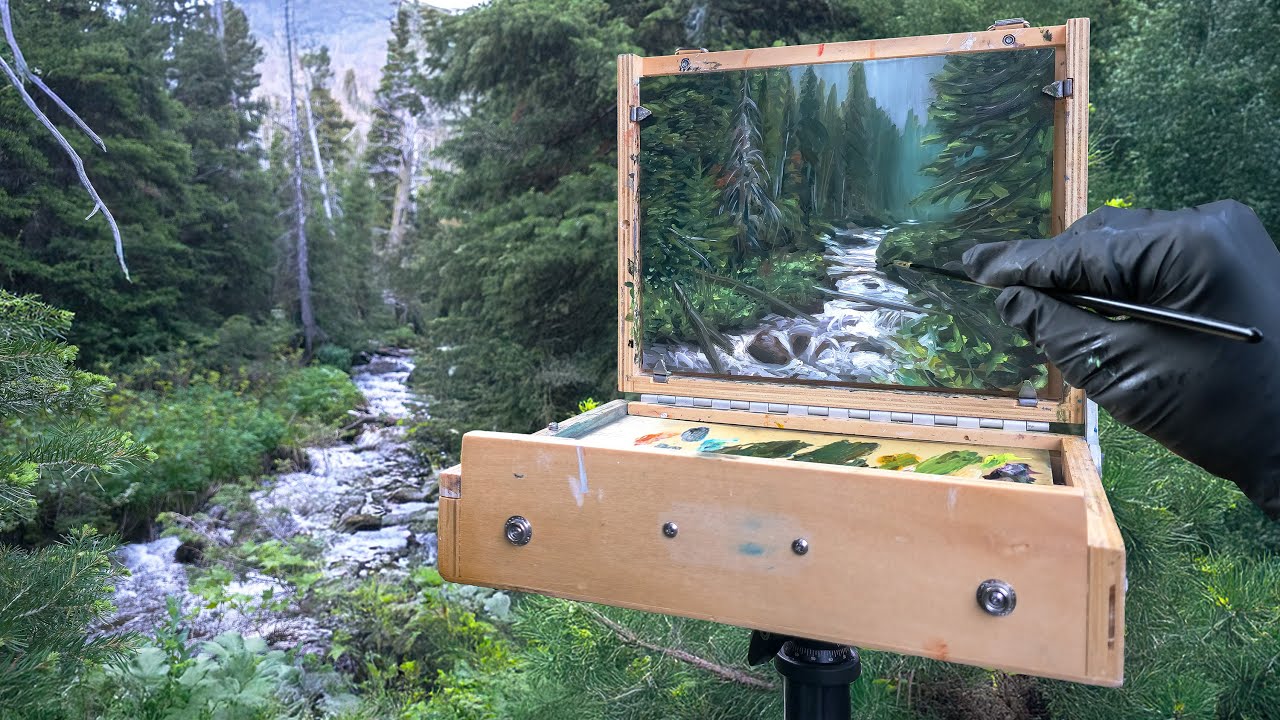 Creekside Painting in the Forest