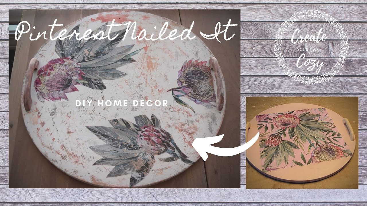 DIY Home Decor - Pinterest Nailed It~wood round~decoupage