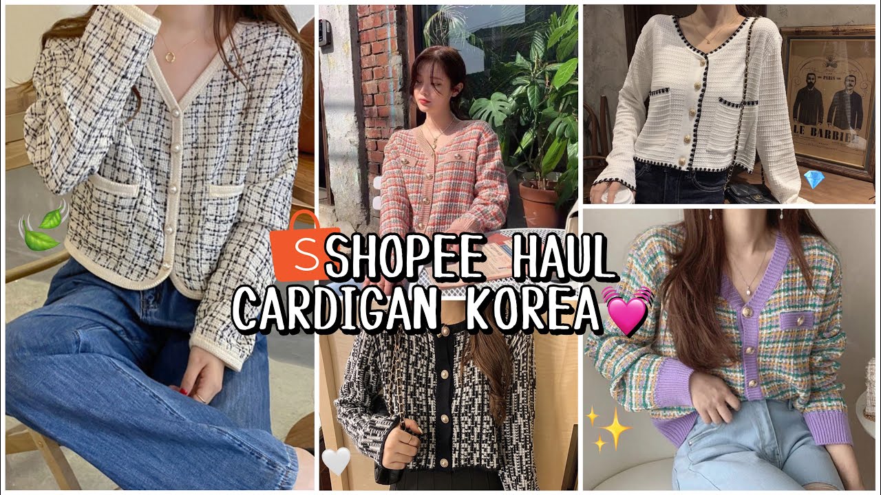 SHOPEE HAUL CARDIGAN KOREA UNDER 100RB✨ | WAJIB PUNYAA!!
