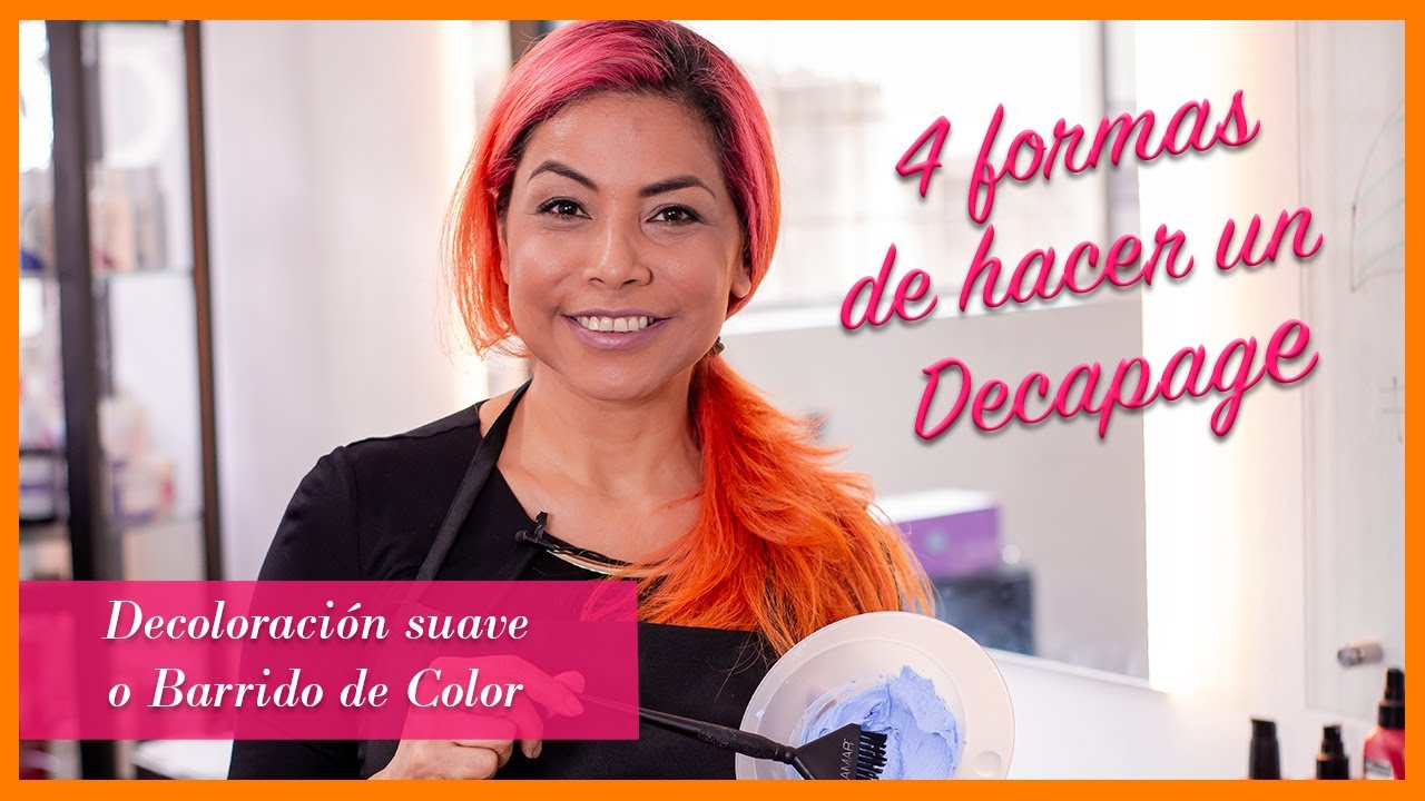 Decoloración suave o Barrido de Color #CursoDePeluqueria #AprendeConGina